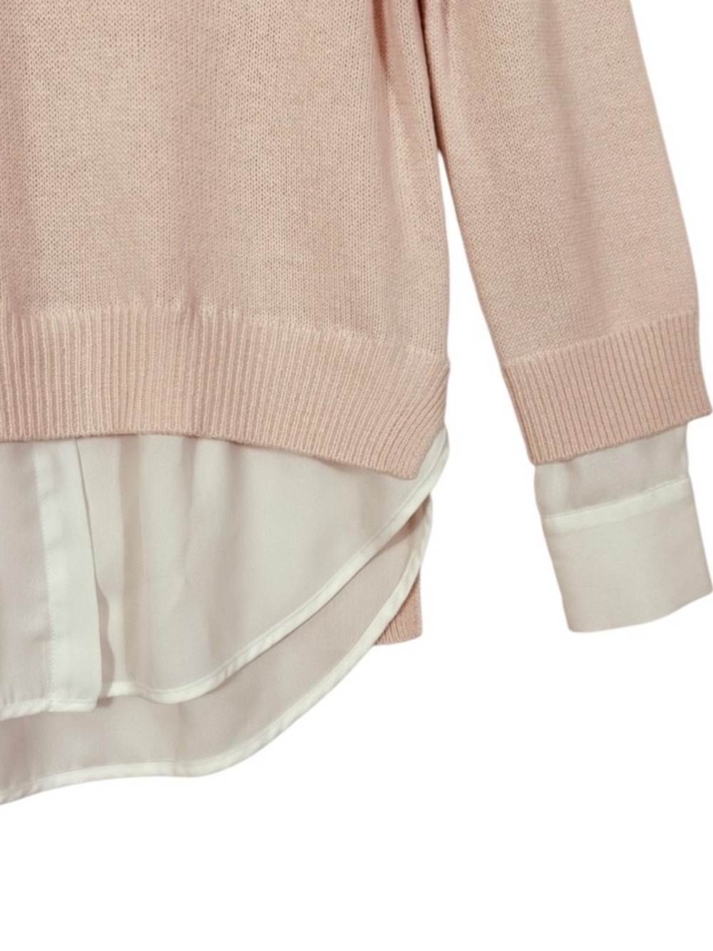 Brochu Walker The Layer Looker Cashmere Blend V Neck Sweater Paloma M - Picture 10 of 14